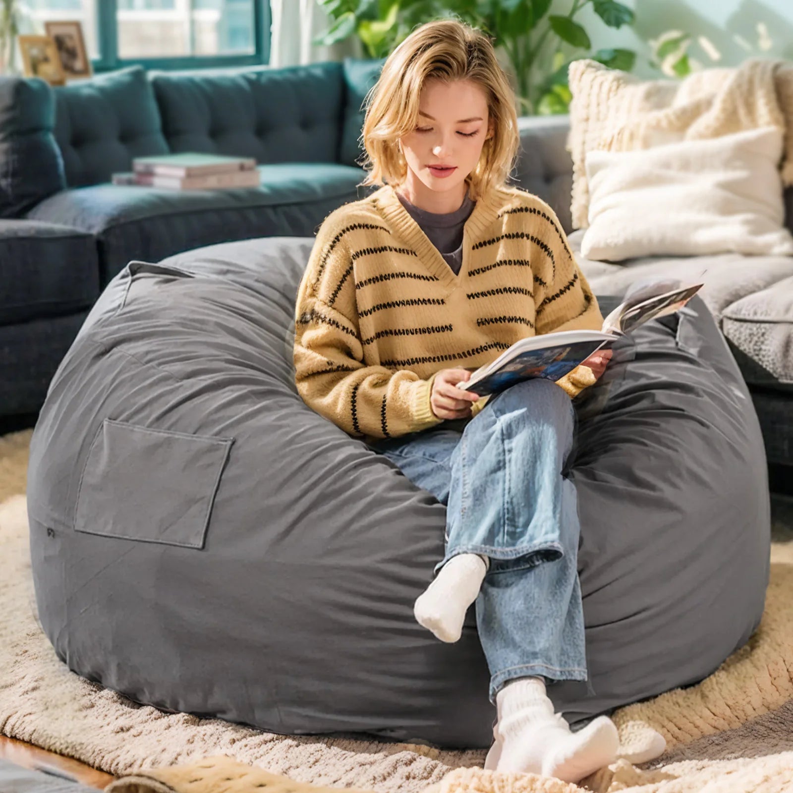 Genvory Jumbo Bean Bag Chair™